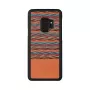 Smartphone-Hülle man and wood für Galaxy S9 — braunes Karomuster mit schwarzem Rand