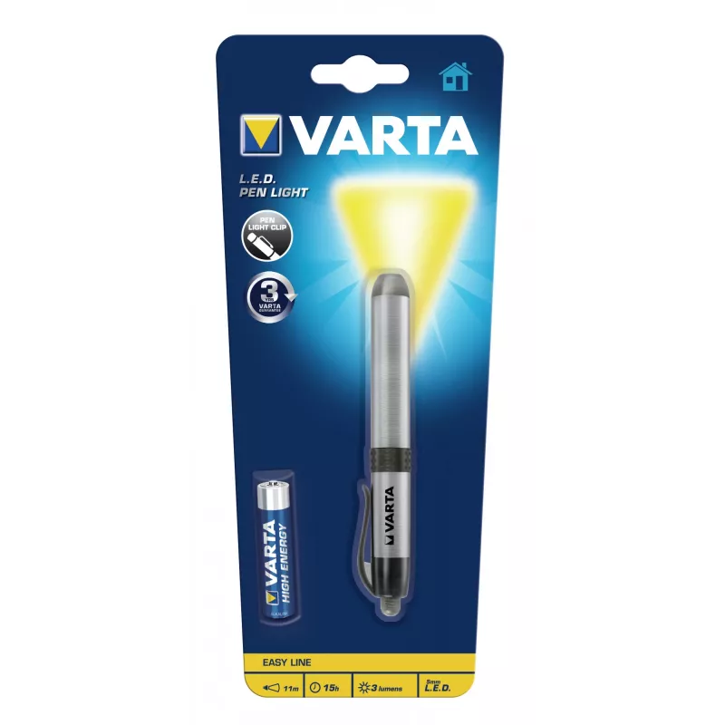 Varta -LEDPL - pin-Blinklicht - Silber - Aluminium - LED - 1 Lampen - 3 lm