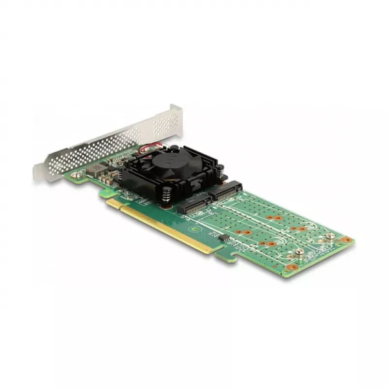 DeLOCK PCI Express x16 Karte auf 4 x interne NVMe M.2 Key M – Low-Profile-Formfaktor