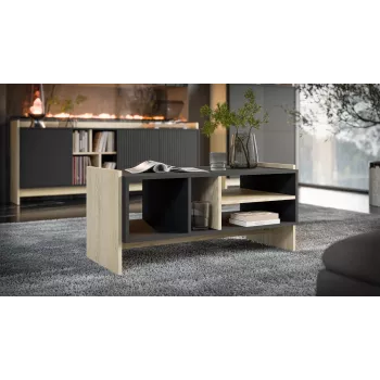 Cama PORTO bench/table 100x50x46 oak/Schwarz