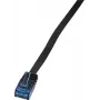 Logilink SlimLine - Patchkabel - RJ-45 (M) - RJ-45 (M) - 1 m - UTP - CAT 6 - Schwarz (CF2033U)