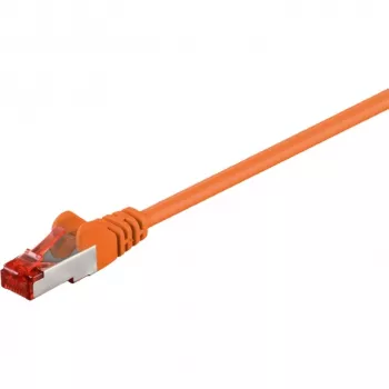 Wentronic Goobay CAT 6 Patchkabel, S/FTP (PiMF), Orange, 10 m - LSZH halogenfrei, Kupfer (93469)