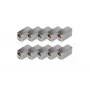 Digitus CAT 5e RJ45 Modular-Kupplung 10 Stück vergoldet Silber