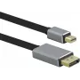 DisplayPort-Kabel Helos 288472 Mini DisplayPort 1 m Schwarz Grau