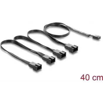 Internes Stromkabel DELOCK 84540 — 4-Pin PWM auf 4×4-Pin PWM Splitter, 0,4 m