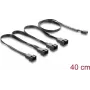 Internes Stromkabel DELOCK 84540 — 4-Pin PWM auf 4×4-Pin PWM Splitter, 0,4 m