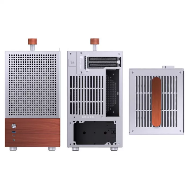 PC-Gehäuse Jonsbo T6, Mini-Tower, Mini-ITX, Silber