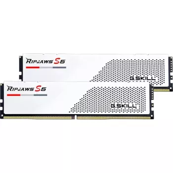 DIMM 96 GB DDR5-6000 (2x 48 GB) Dual-Kit, Arbeitsspeicher Weiß, F5-6000J3036F48GX2-RS5W, Ripjaws S5, INTEL XMP