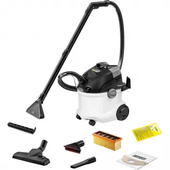 Bodenstaubsauger Kärcher SE 5 — Trocken & Nass, 1000 W Turbine, 4 L Schmutzwasser/4 L Frischwassertanks, 6 m Kabel