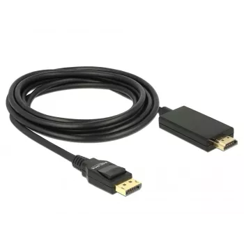 Video-Kabel-Adapter DeLOCK 85318 DisplayPort auf HDMI 3m Schwarz