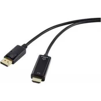 HDMI-Verbindungskabel DisplayPort-Stecker 2,00 m Schwarz RF-5179188 PVC-Mantel (RF-5179188)