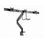 Desk monitor mount GEMBIRD MA-DA3-03, 3-arm, gas spring, VESA 75–100x100, supports 3 displays up to 27 inch, max 18 kg, Schwarz