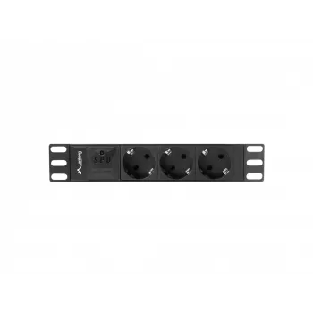 Lanberg PDU-03E-0200-BK Power Distribution Unit (PDU) 3 AC-Ausgänge 1U Schwarz