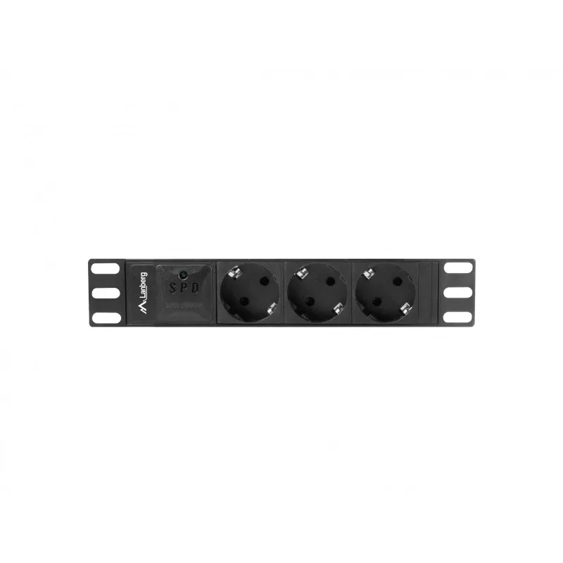 Lanberg PDU-03E-0200-BK Power Distribution Unit (PDU) 3 AC-Ausgänge 1U Schwarz