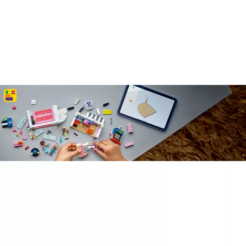 LEGO Friends Spielset Friseursalon und Dekorationsladen 42662 – Mini-Puppen, Salonszene, Zubehör
