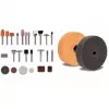 Tisch-Schleifmaschine TC-XG 75 Kit (Rot/Schwarz, 150 Watt, umfangreiches Zubehörset für Polier- und Schleifarbeiten)