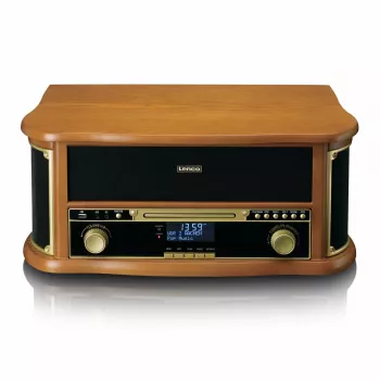 Lenco TCD-2571WD Plattenspieler 10W Holz 1 Deck DAB FM Bluetooth