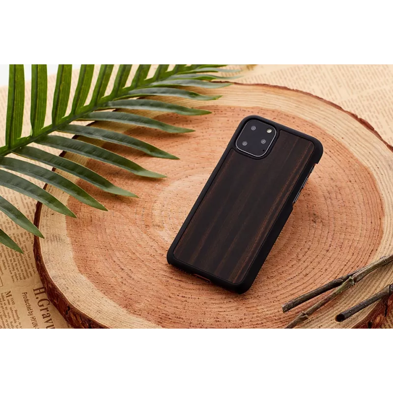 Smartphone-Hülle man and wood für iPhone 11 Pro Max, Ebenholzschwarz