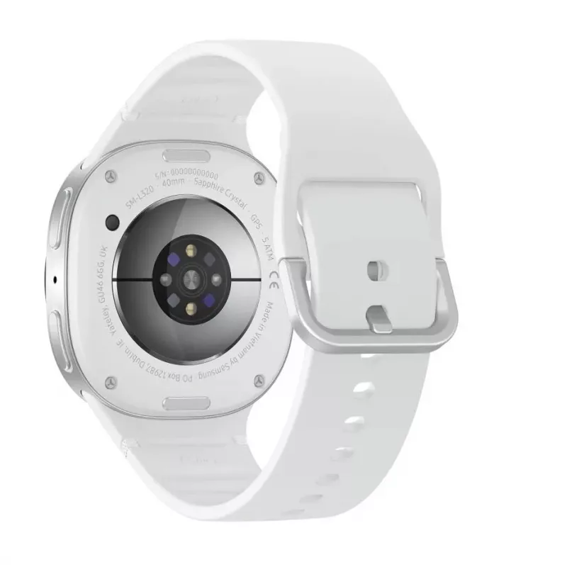 Samsung Galaxy Watch 8 3,3 cm (1,3 Zoll) AMOLED 40 mm Digital 438 x 438 Pixel Touchscreen Silber Wi-Fi GPS (Satellit)