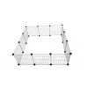 Hundezwinger C&C Modular 145×75×37 cm – Innen-/Außen-Haustierbox, modulare Plattenkonstruktion, schwarz