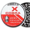 Diabolokugeln UMAREX Pointed Ribbed Shot Cobra 6,35 mm, 1,56 g, silber, 200 Stück