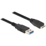 USB-Kabel DeLOCK 85075 USB 3.2 Gen 1 3 m USB A Micro-USB B Schwarz