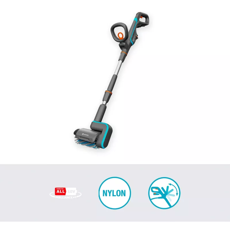 Akku-Mehrfachreiniger AquaBrush Patio 18V P4A solo, Hartbodenreiniger Grau/Türkis, ohne Akku und Ladegerät, POWER FOR ALL ALLIANCE