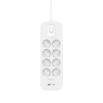 SurgePlus 8x Schutzkontakt 1xUSB-A 1xUSB-C 900J 2m