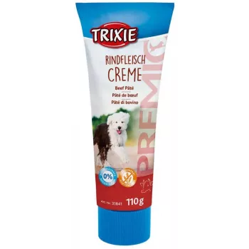 Hundesnack Trixie Premio Beef 110 g — hypoallergene Paste in Tube, 14,3% Protein, 26,4% Fett, glutenfrei, laktosefrei für ausgewachsene Hunde