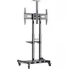 HAGOR HP Twin Stand HD - Rollwagen - für Flachbildschirm / AV-Equipment - Schwarz - Bildschirmgröße: 140-213 cm (55-84) - Befestigungsschnittstelle: bis 800 x 500 mm (8210)