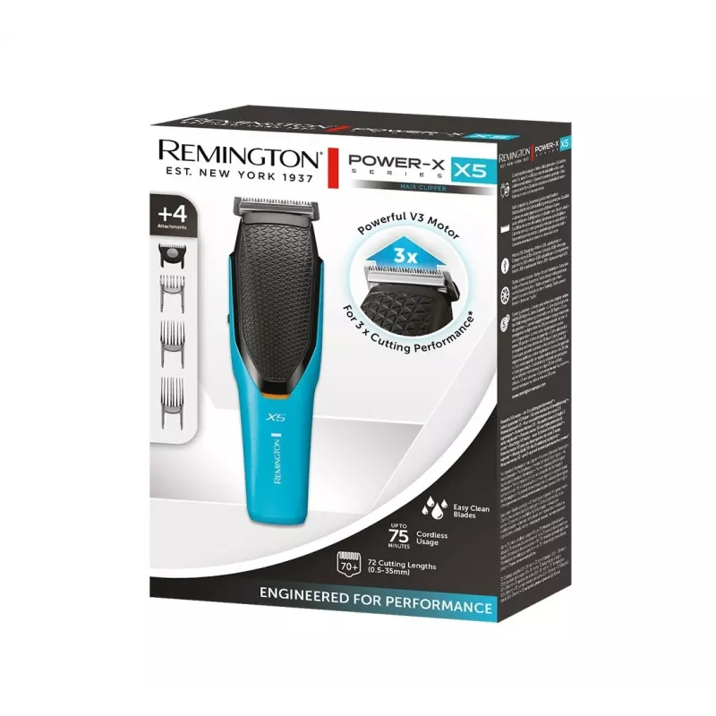 Remington Power-X Series HC5000 X5 Haarschneider Schwarz Blau