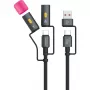 USB-Kabel 4smarts 541060 USB 2.0 1m USB-C Schwarz Grau