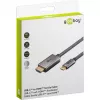 USB-Geflochtenes Adapterkabel, USB-C-Stecker > HDMI-Stecker, 4K / 60Hz (Schwarz/Silber, 2 Meter)