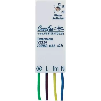 Lüftungsventilator CasaFan VZ 120 Modulo Timer Weiß – Modell 9800008, axial 120 mm