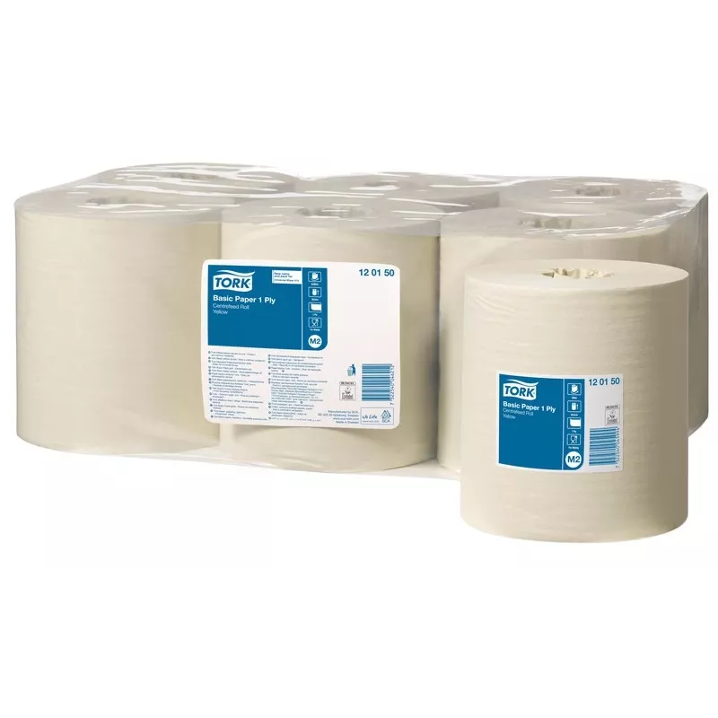 Handtuchrollen, Papier, Tork Universal Centerfeed 310 M2, 1-lagig, 300m, Recycling-Tissue, 6 Stück