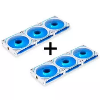 LIAN LI UNI FAN SL-INF 120 ARGB Reverse Blade PWM Lüfter-Kit - 6er-Pack, Weiß