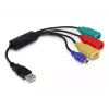 DeLock USB2.0 externer 4-Port-Kabel-HUB - Hub - 4 x USB2.0 - Desktop (61724)