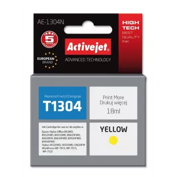 Tintenpatrone ActiveJet AE-1304N Gelb kompatibel mit Epson, Hohe (XL) Reichweite, 18 ml farbstoffbasierte Tinte