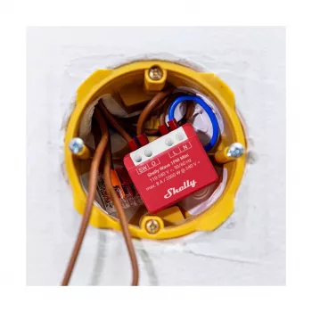 In-Wall Smart-Relais Shelly 1PM — einkanaliger Z-Wave Mini-Schalter, 110–240 V, 8 A, 2000 W, 868,4 MHz