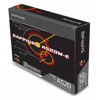 Micro-ATX-Mainboard Sapphire A520M-E für Sockel AM4, AMD A520-Chipsatz, 2x DDR4 DIMM, max. 64 GB, PCIe 3.0 x16/x1, SATA III, Gigabit LAN