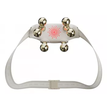 SKG H7 Ultra-E – Goldene Massageköpfe, Kombi-Massage, Kompressionsmassage, Knetmassage, Vibrationsmassage, Nacken, Schultern, Gold, Kunststoff, Tasten, Batterie