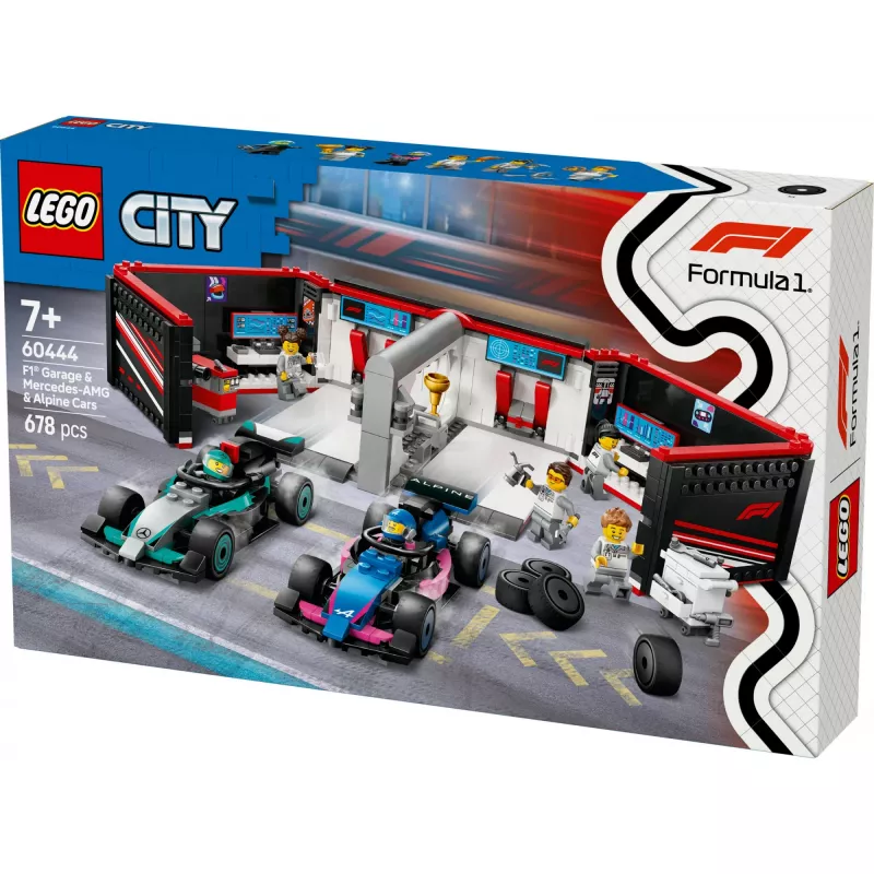 LEGO CITY 60444 F1 Garage & Mercedes-AMG & Alpine Autos