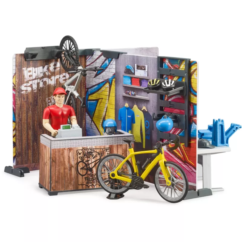 Spielzeug-Fahrradladen BRUDER 63120 Spielset mit Werkstatt und Zubehör