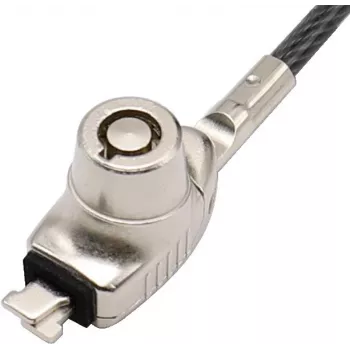 Manhattan Laptop-Schloss (Nano) mit zwei Schlüsseln, Kompatibel mit Nano-Schlössern, 1,5 m Kabel, Diebstahlschutz, Robustes Stahlkabel – Metall mit klarem PVC-Mantel, Notebook, Lebenslange Garantie