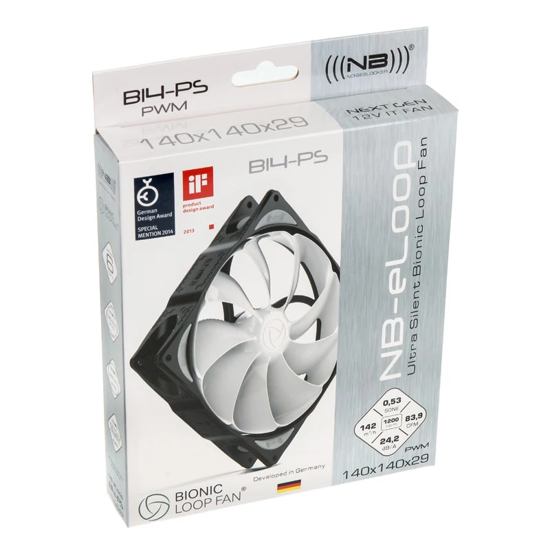 Gehäuselüfter NoiseBlocker NB-eLoop B14-PS 140mm PWM, Modell ITR-B14-PS
