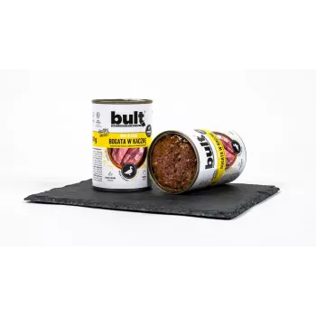 BULT Reich an Ente 800 g Nassfutter für Hunde – Alleinfuttermittel in Dose, 12 % Protein, 6,5 % Fett, 77 % Feuchtigkeit
