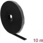 Befestigungsband DeLOCK Klettband auf Rolle L 10 m x B 15 mm grau