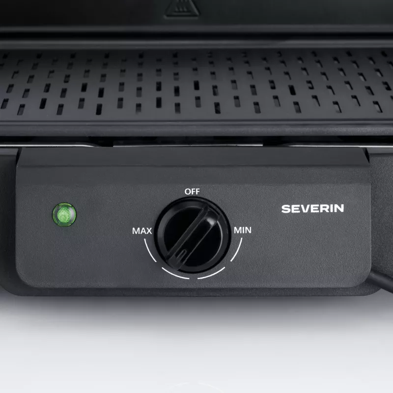 Tisch-Elektrogrill SEVERIN PG 8595 — 2000 W, rechteckige Grillfläche, schwarz