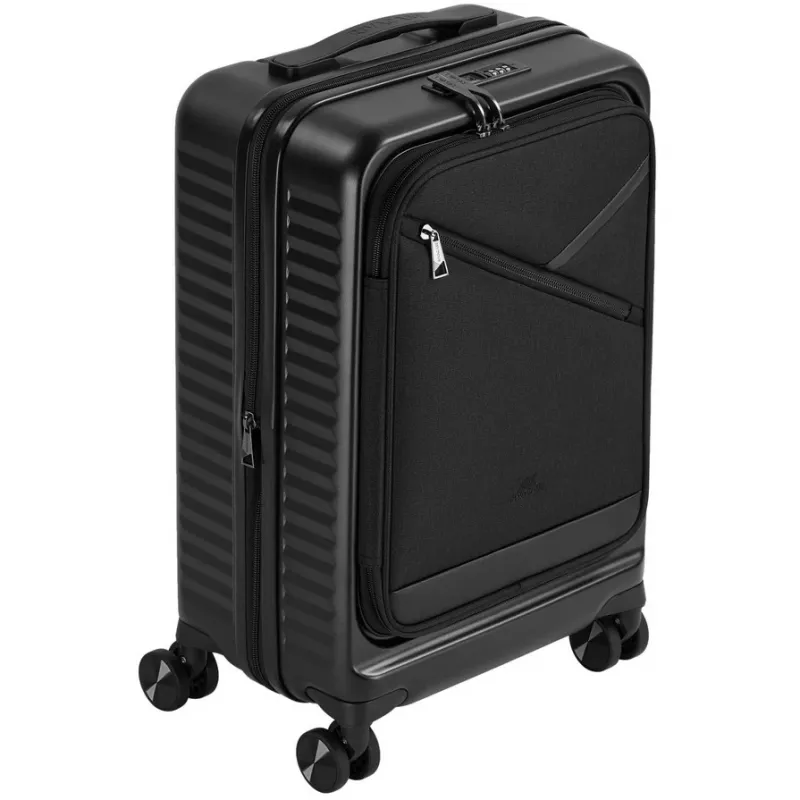 Kabinenkoffer Rivacase 8180 Clark ECO – Handgepäck, Hartschale, schwarz