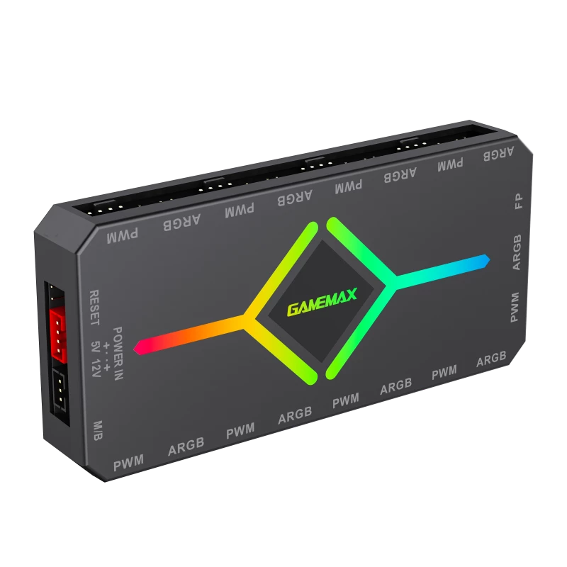 Gamemax | Remoter control | V4.0 ARGB PWM HUB BK | Schwarz | Gamemax